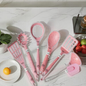 Soft Pink Silicone Measuring Set with Stand - Image 2