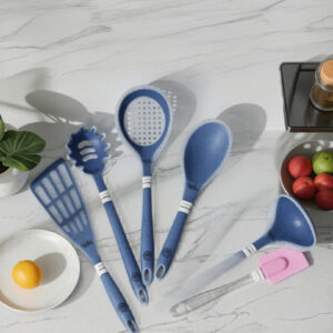 Ocean Blue Silicone Measuring Set with Stand - Image 3