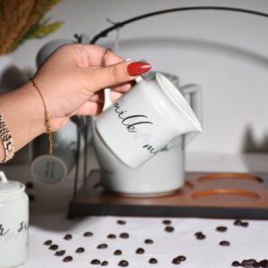 Ivory Elegance Porcelain Tea Set - 15 Piece with Teapot & Stand - Image 4