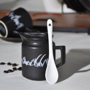 Matte Black Porcelain Tea Set - 15 Piece with Teapot & Stand - Image 4
