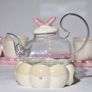 Butterfly Elegance Porcelain Tea Set - 6 Piece - Image 4