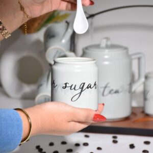 Ivory Elegance Porcelain Tea Set - 15 Piece with Teapot & Stand - Image 6