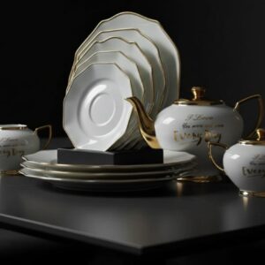 Aurora Gold Tea & Dessert Set white - Image 3