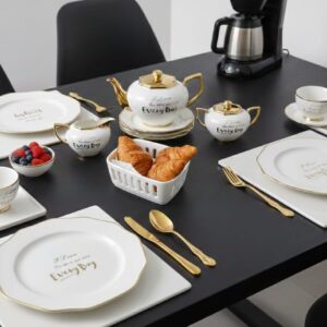 Aurora Gold Tea & Dessert Set white - Image 1