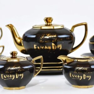 Aurora Gold Tea & Dessert Set Black - Image 5